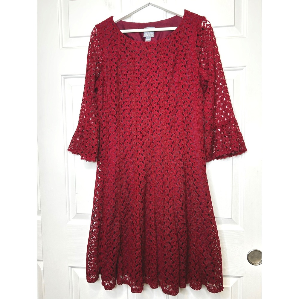 Rabbit Rabbit Rabbit Designs Lace Dress 14 NEW Bell Sleeve A-Line